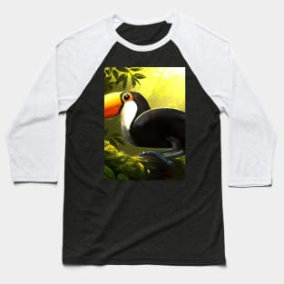 Toucan in Jungle Baseball T-Shirt